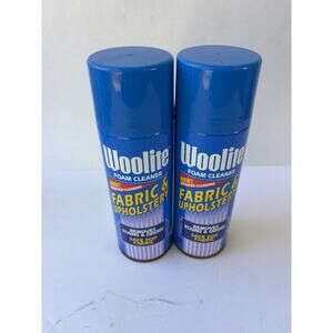 x2 Vtg Woolite Foam Cleaner Fabric & Upholstery Stain and Odor Eliminator 14 oz